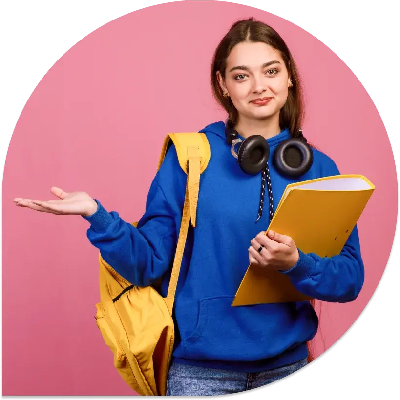 Happy student working with best dissertation writing service USA*